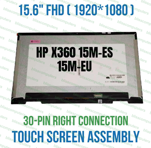 Display Touchscreen 15,6 Pollici FHD Per HP Envy X360 15-ee - Assembly Con Cornice Nera, Risoluzione 1920x1080, 30 Pin