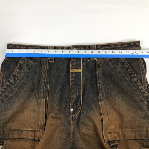 Barefox Mens Sz 40 Pimp Juice Jeans Black/Orange Heavy Denim Hip Hop Streetwear - 第 10/14 張圖片