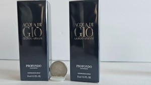 Acqua Di Gio PROFONDO by Giorgio Armani Travel Size 0.5Fl.Oz/15ml 2 PIECES