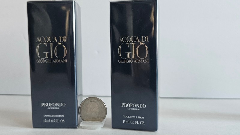 Acqua Di Gio PROFONDO by Giorgio Armani Travel Size 0.5Fl.Oz/15ml 2 PIECES