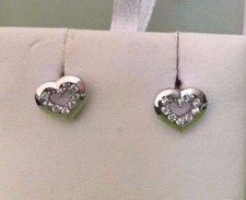 Gorgeous 14K White Gold Baby Earrings