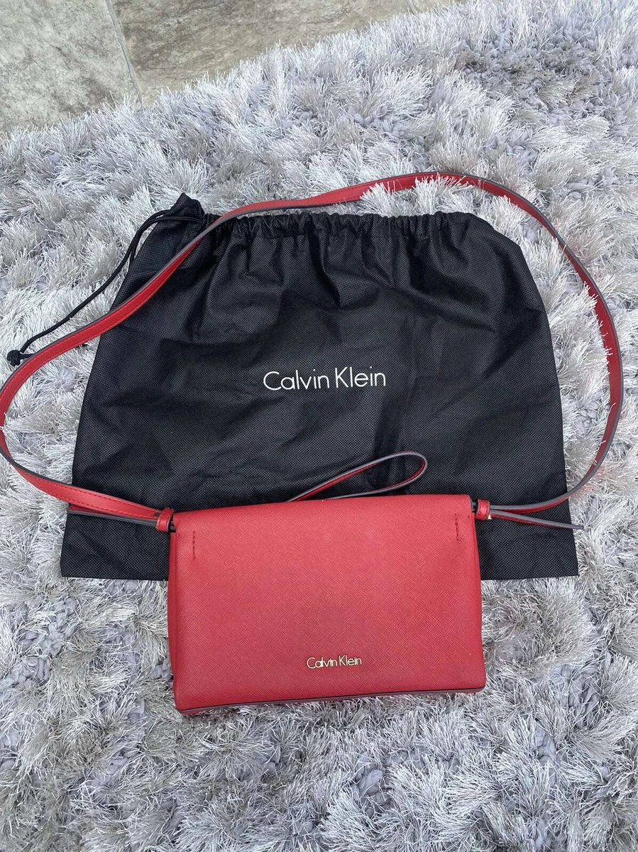 Red Calvin Klein Shoulder Bag With Dust Bag