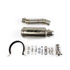 Slip for Honda CBR300R 2013-23 CBR300F Silver Muffler Tips Exhaust Mid Tail Pipe