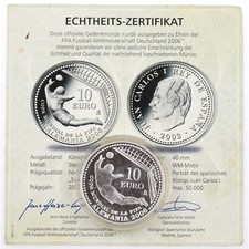 Moneda de 10 euros de plata España 10 euros de plata PP 2003, Mundial de fútbol 2006 (PP)