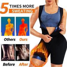 Women Sauna Suit  Sweating Wasit Trainer Full Body Shaper Wrokout Gym Bodysuit