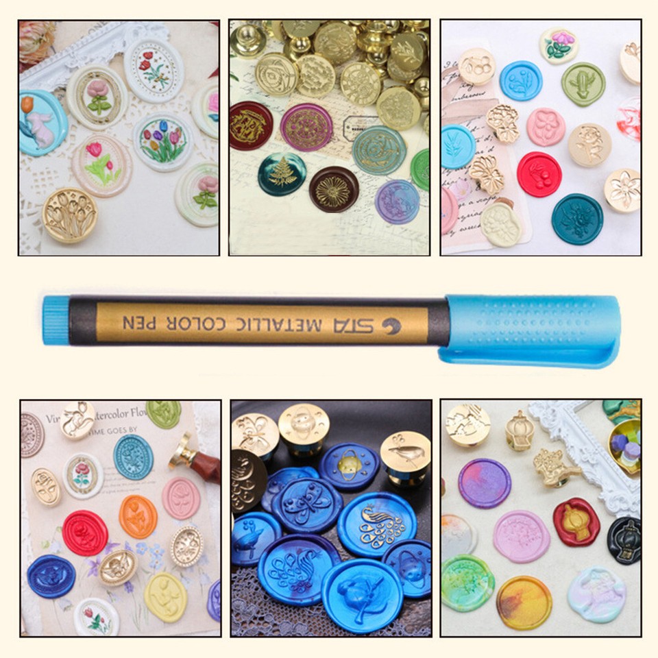 Fire Paint Markers DIY Envelope Waxing Color Pens for Metal Ceramics
