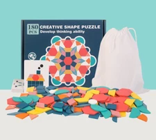 Wooden 3D Jigsaw Puzzle Clever Board Baby Montessori Educational Learning Toys