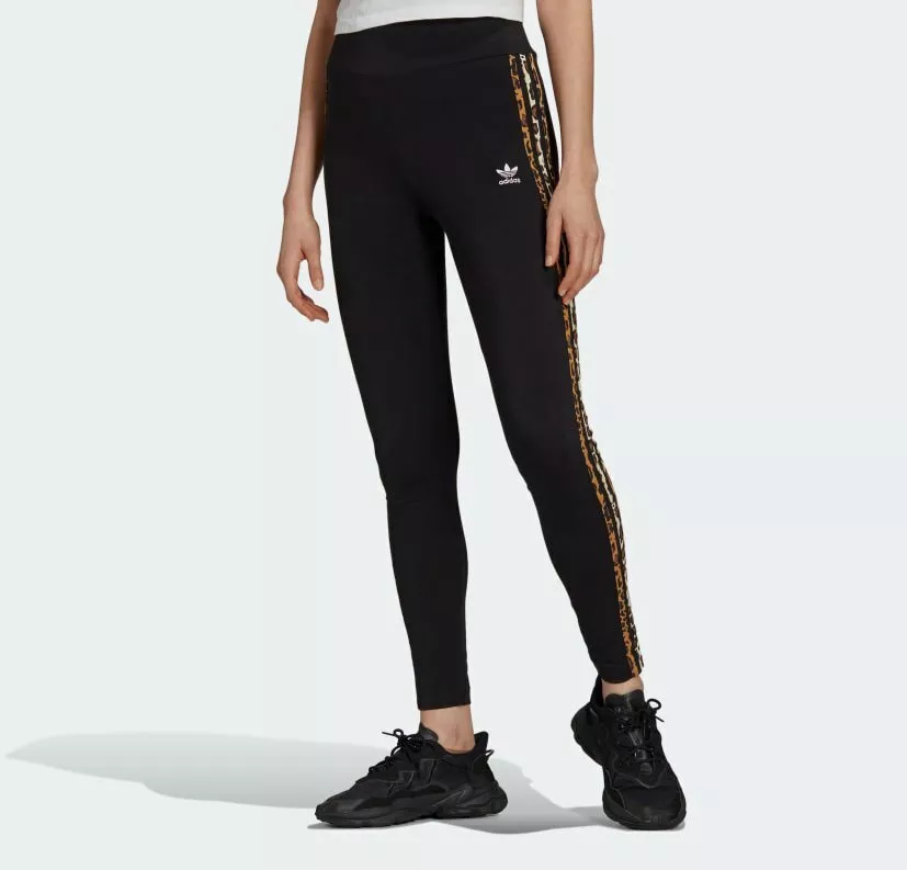 Leopard print stripe leggings sale