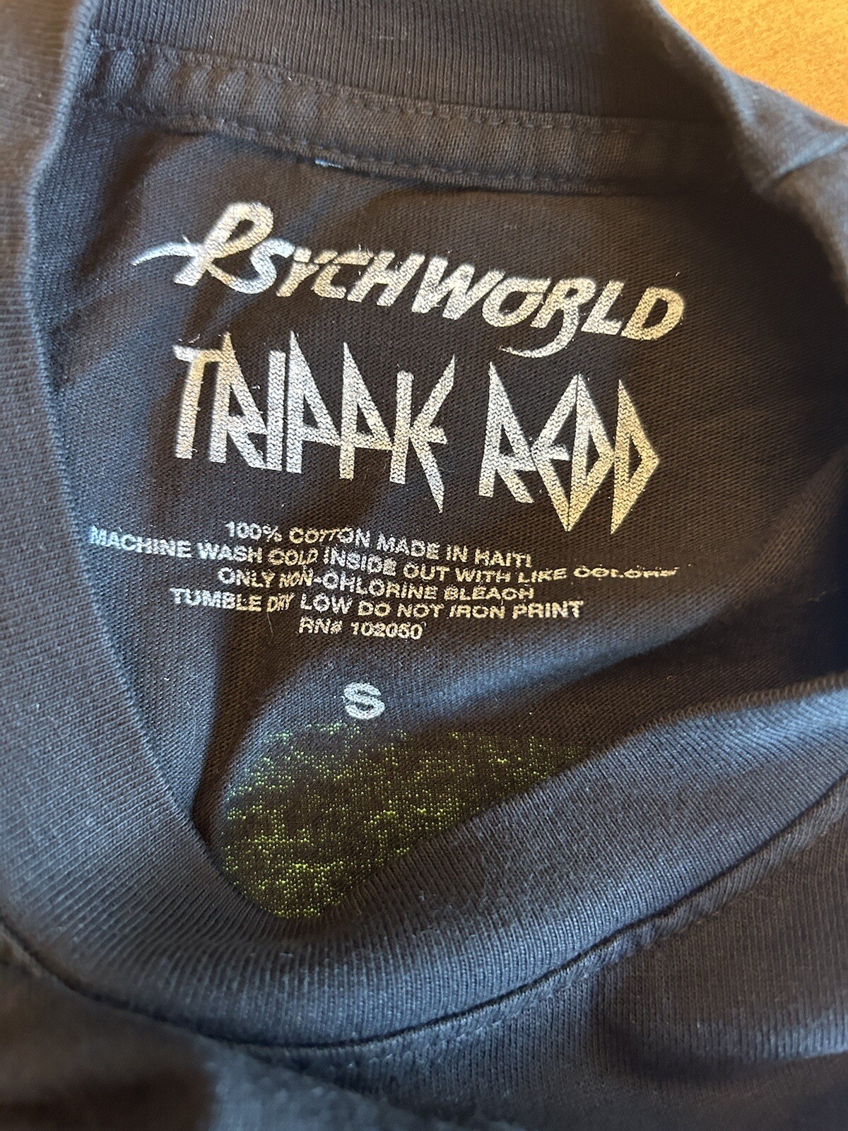 RARE Psychoworld x Trippe Redd Black Tee image 5