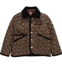 Authentic NWT Burberry Kids' Calvin Ouilted TB Monogram Coat Jacket Size 4Y