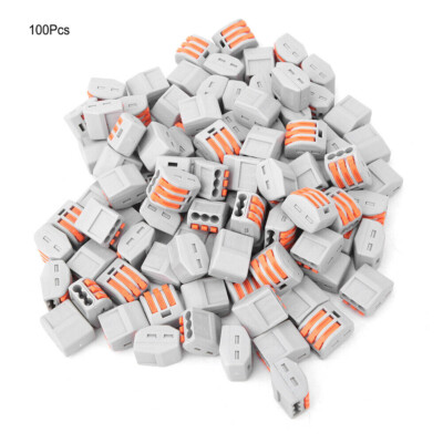 100 X Pct-213 222 Terminal Block Electrical Wire Connectors