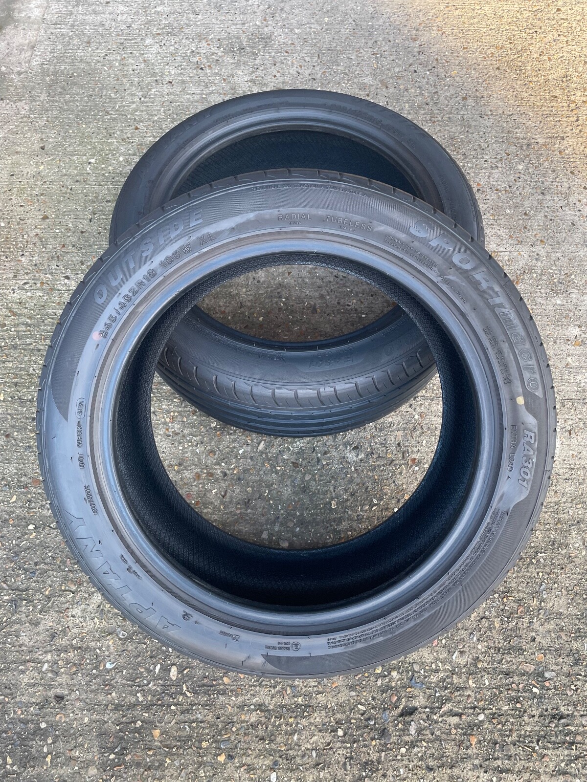 2x Aptany Sport Macro RA301 245 45 ZR18 100W XL Tyres 2x 55.5mm Tread
