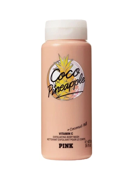 VICTORIA'S SECRET VICTORIAS SECRET PINK COCO PINEAPPLE EXFOLIATING BODY WASH VITAMIN C 16 oz NEW