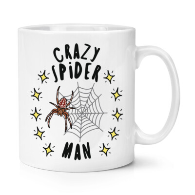 Crazy Spider Man Stars 10oz Becher Tasse Papa Vatertag Freund Grusel Tier Lustig
