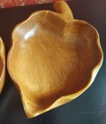 2 Vintage Woodcraft WOODS OF HAWAII Monkey Pod Wood Leaf Shaped Fruit Nut Bowls  — photo 9