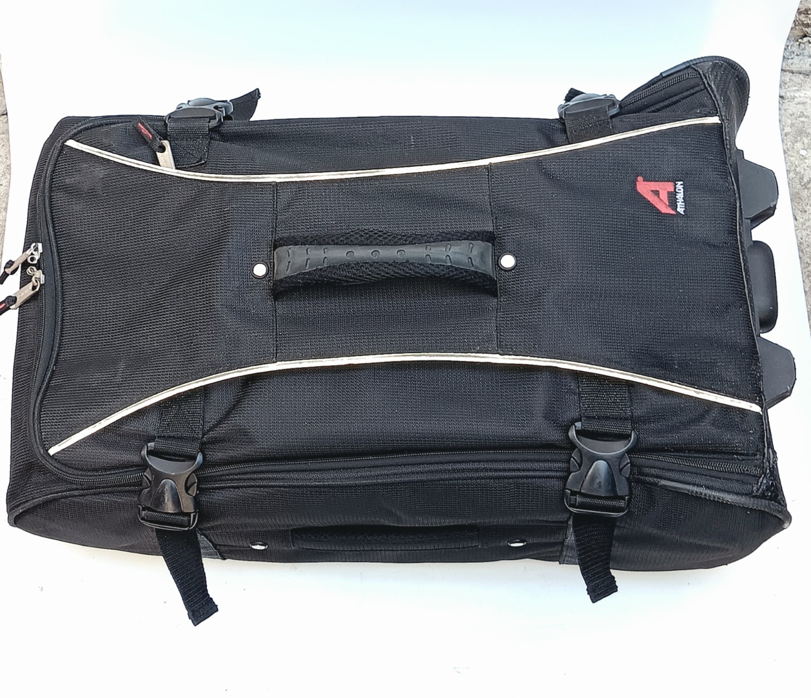 Athalon Carry On Luggage 21 Inch Black Hybrid Travelers Rolling Suitcase/Duffel-image