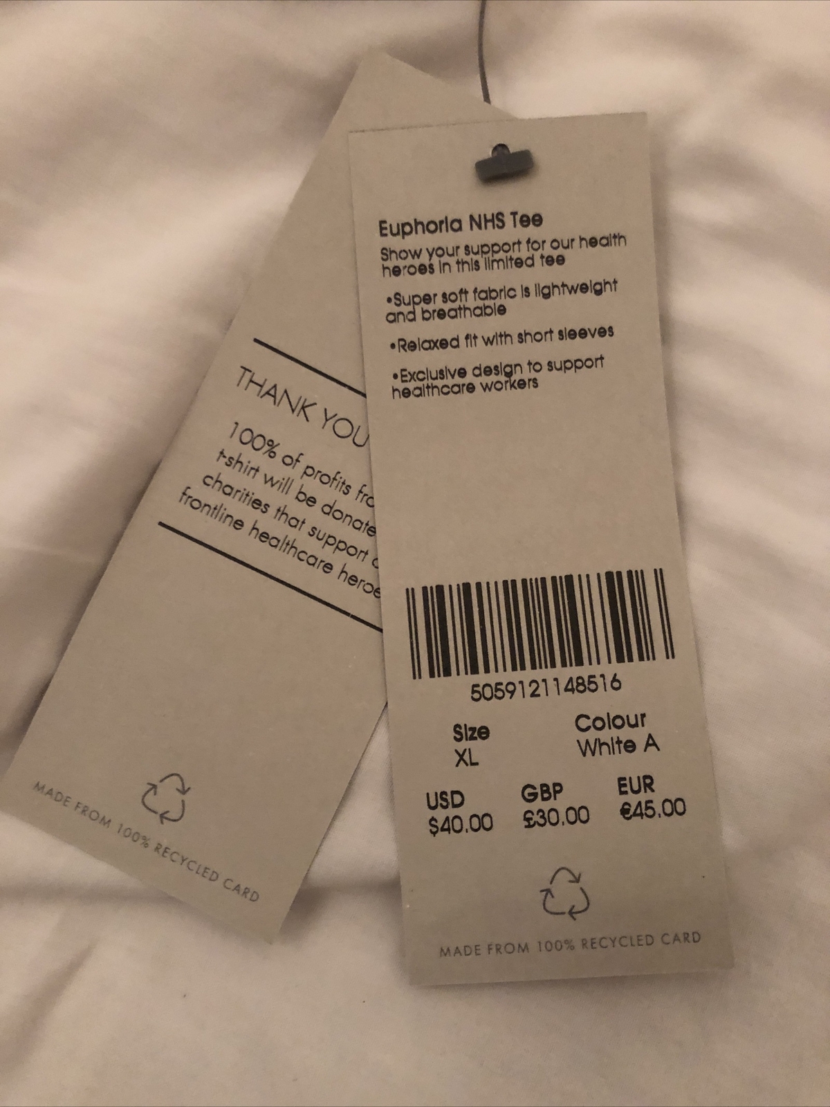 SWEATY BETTY * LIMITED EDITION NHS T SHIRT * BNWT * RRP £30 * SOLD OUT