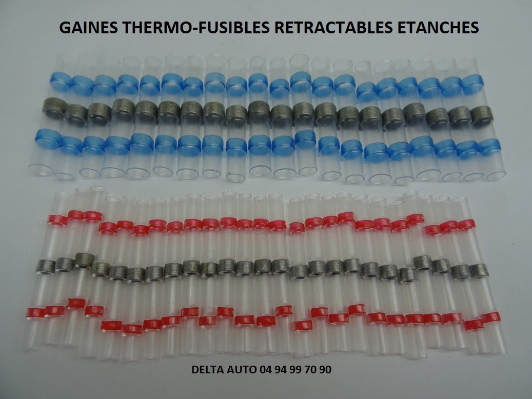 Gaines thermorétractables à souder contre l'humidité des fils électriques