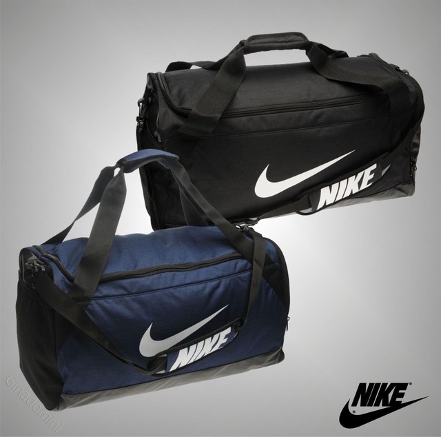 nike brasilia medium holdall grey