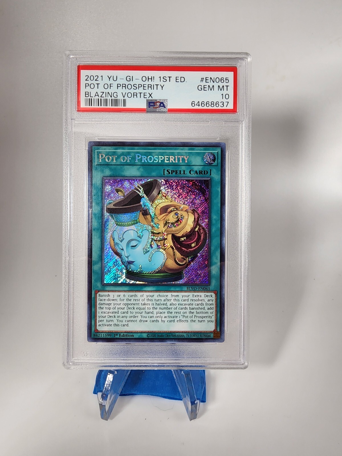 YuGiOh! PSA 10 Pot of Prosperity BLVOEN065 Blazing Vortex 1st Edition eBay