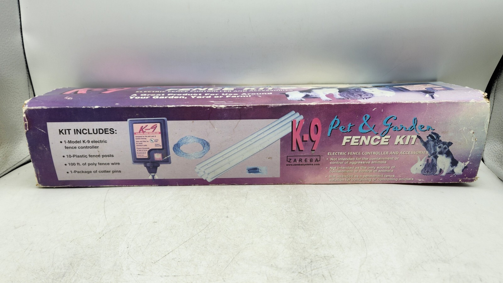 Zareba K9 Pet and Garden Electric Fence Kit 100 ft for Yard or Farm New