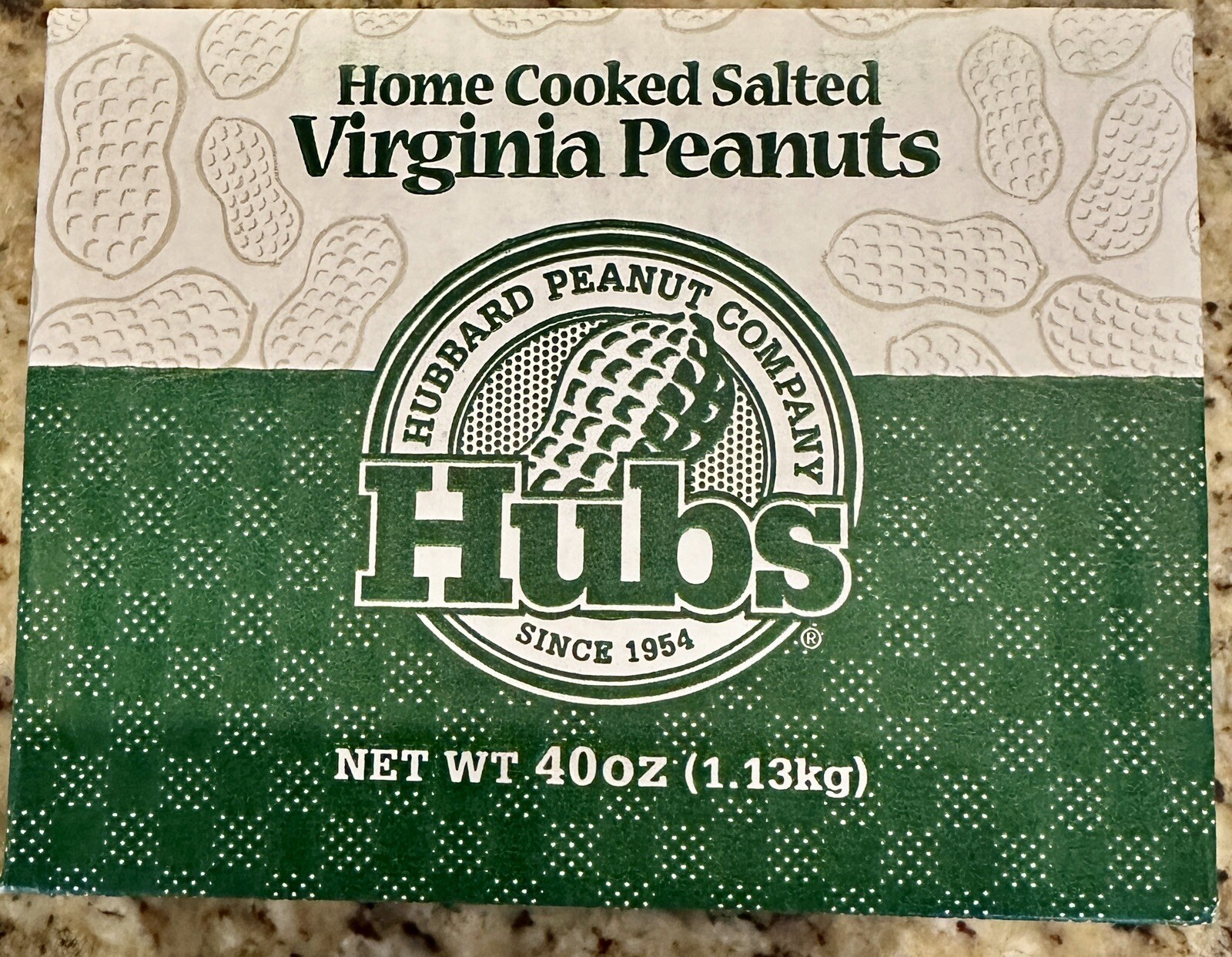 Hubs Peanuts 1 40 Oz. Can Of Home Cooked Salted Virginia Nuts. New