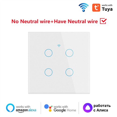 1/2/3/4 Gang Smart Light Switch Tuya Touch App Control NO Neutral Wire Required - Picture 13 of 18
