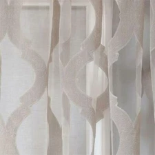 Sheer fabric Estelle Moroccan Tile Burnout  118" wide, sold by yard