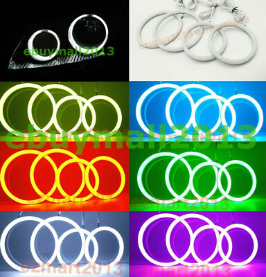 BT Cotton RGB Halo Ring Angel Eye for VW Golf Jetta MK5 GTI R32 Halogen Headlamp