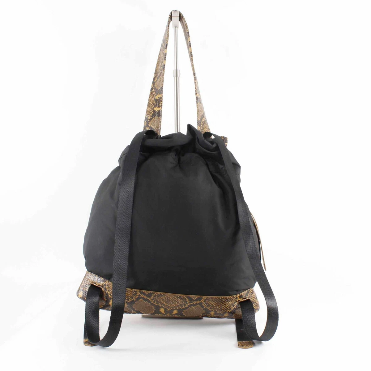 Elizabeth And James 15 X 16 X 3 Brown Reptile Leather Backpack Purse 061V