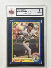 1990 Score MLB Baseball #592 Moises Alou Pirates Rookie Card KSA 9. rookie card picture