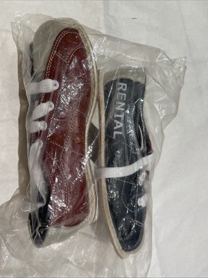 Classic Men's/Women's Bowling Leather Laced Rental Shoes 5/6.5 NEW