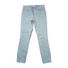 Peter Millar Karlie Womens 2 Teal Stretch Twill 5-Pocket Sateen Pants Slim 28x26