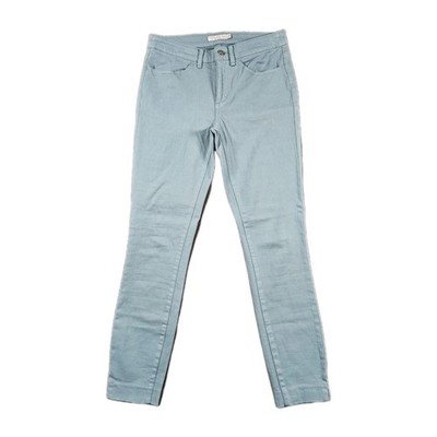 Peter Millar Karlie Womens 2 Teal Stretch Twill 5-Pocket Sateen Pants Slim 28x26