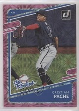 2021 Panini Donruss The Rookies Pink Fireworks Cristian Pache #TR4 fm0