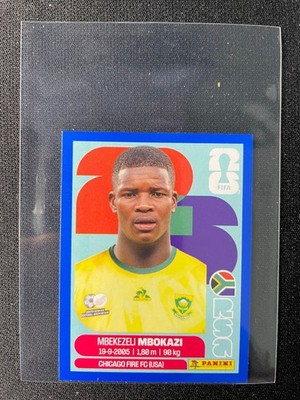 2026 Panini FIFA World Cup Stickers Mbekezeli Mbokazi Blue #RSA 6 South Africa!!