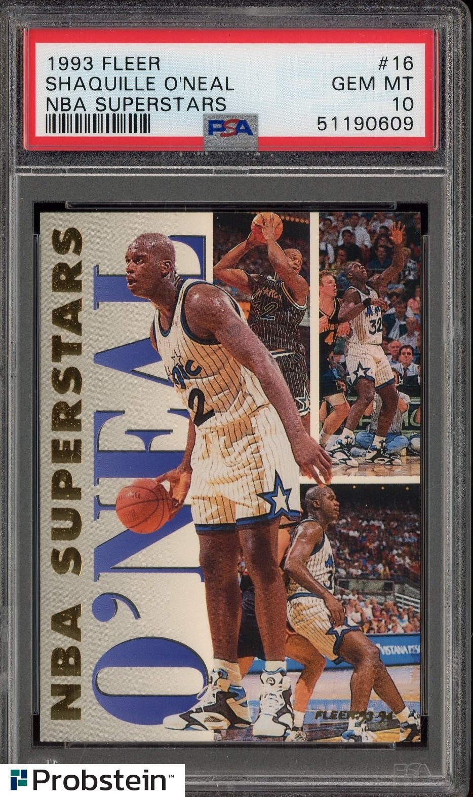 1993 Shaquille O'Neal HOF Fleer NBA Superstars #16 Magic PSA 10  GEM MINT