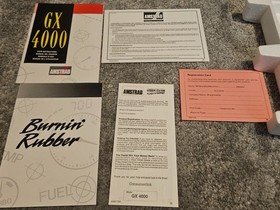 Amstrad GX 4000 Games Console Controllers & Burnin Rubber BOXED + paperwork rare