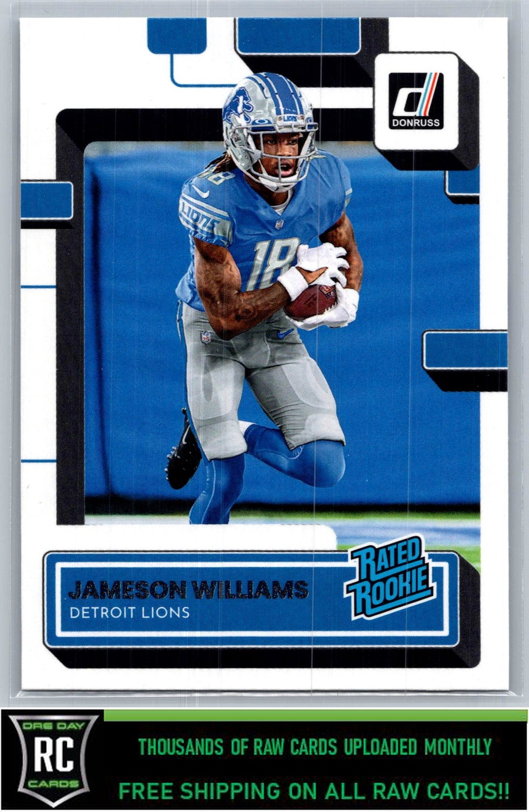2022 Donruss Jameson Williams #308 Rookie Detroit Lions