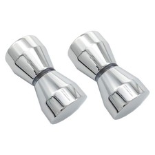 Nes Home Cone Chrome Aluminium Shower Door Knob Handle Set Of 2
