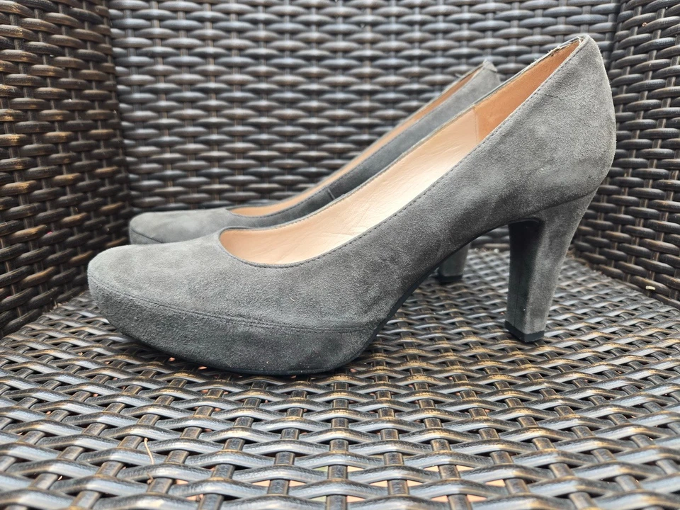 (M098 A05) 👠 Escarpins UNISA en daim gris — plateforme discrète — Taille 40 ✨ - Photo 2/4