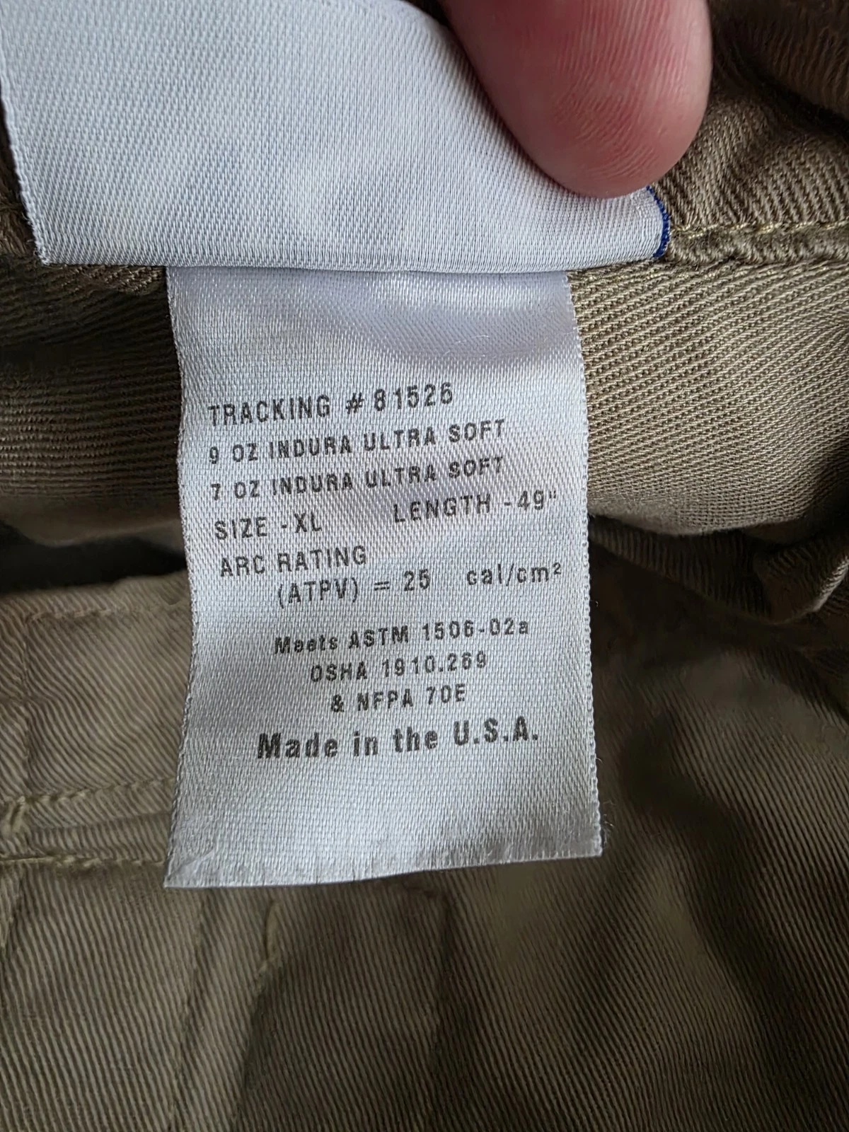 National Safety Apparel Arc Flash Suit 25 Cal W/ Glove Inflator - product detail image 3