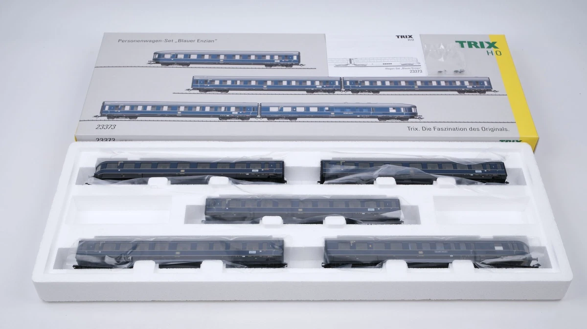 TRIX DB Blauer Enzian 青りんどう号 ５両セット 23373 Schnellzugwagen-Set 