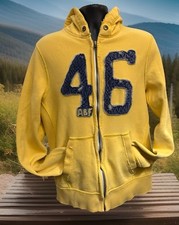 VTG ABERCROMBIE FITCH Hoodie Sweatshirt XL Distressed Blemish 90s Jock Football