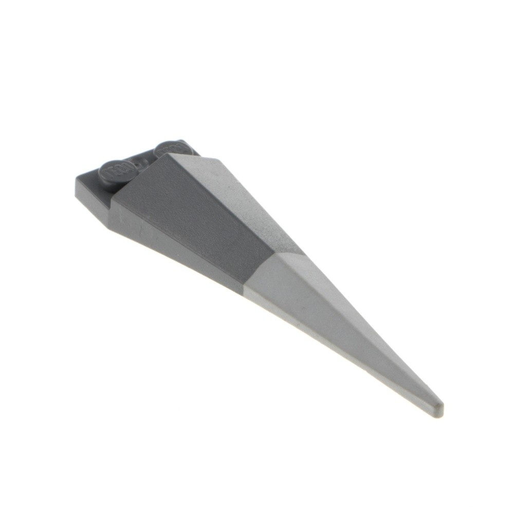 1X Lego Plate Modified 1X2 Dark Gray Flexible Tip Light Gray 61406PB03