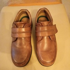 DB Shoes  ‘Donald’ - Men’s Wide Fitting (2V) Brown Leather Shoes - Size 10