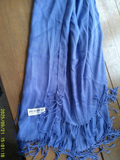 GORGEOUS Pashmina 100 Cashmere LIGHT Purple Fringed Shawl- 80" NWOT