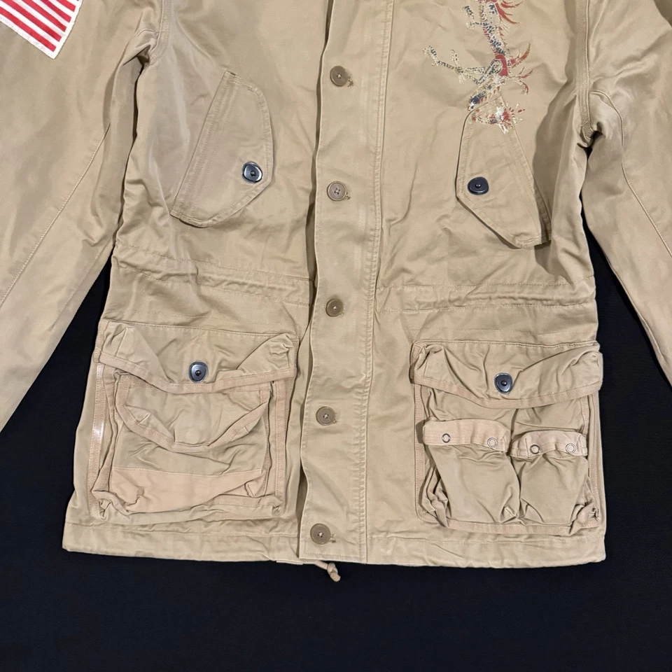 Double RL RRL Ralph Lauren Dragon US Military Field M65 Utility Jacket Coat - Image 3 of 4