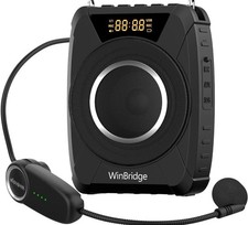Bluetooth 5.0 Voice Amplifier with Wireless Mic Headset, Waterproof Personal
