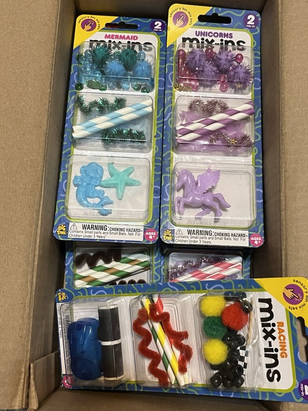 Arts & Crafts Lot, 8 Big Time Mix-Ins Sensory Craft Toy Sets, Crayons, Painting